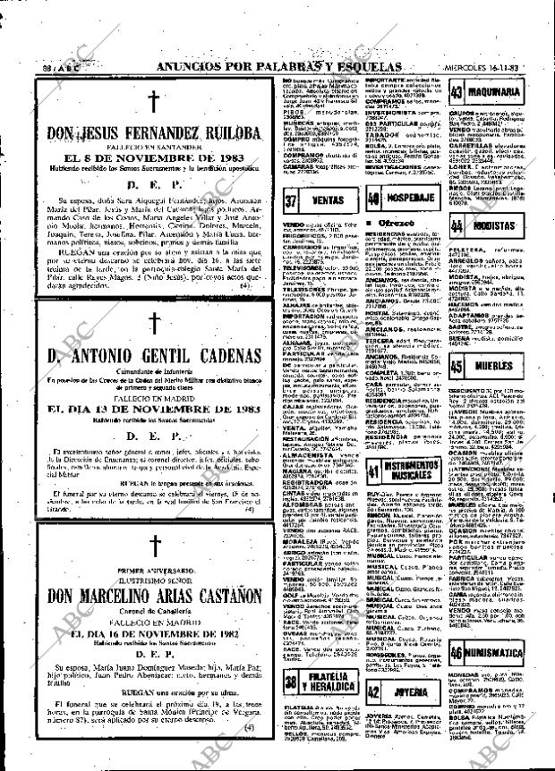 ABC MADRID 16-11-1983 página 88