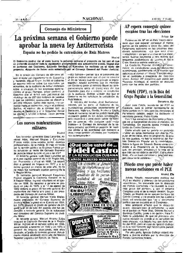 ABC MADRID 17-11-1983 página 26