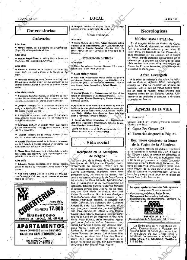 ABC MADRID 17-11-1983 página 43