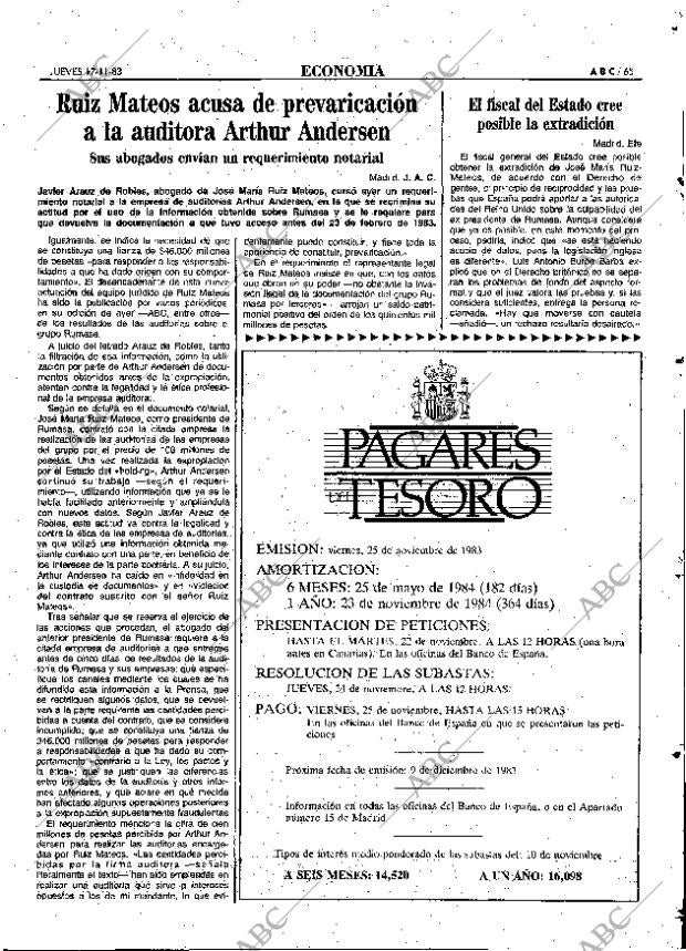 ABC MADRID 17-11-1983 página 65