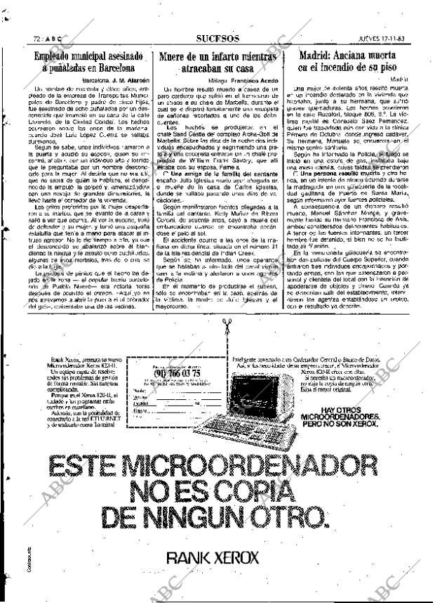 ABC MADRID 17-11-1983 página 72