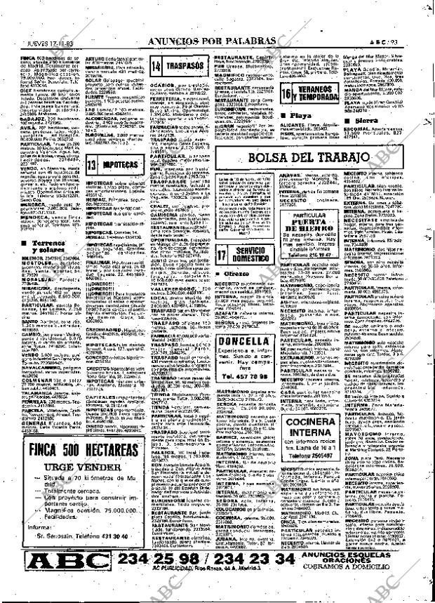 ABC MADRID 17-11-1983 página 93