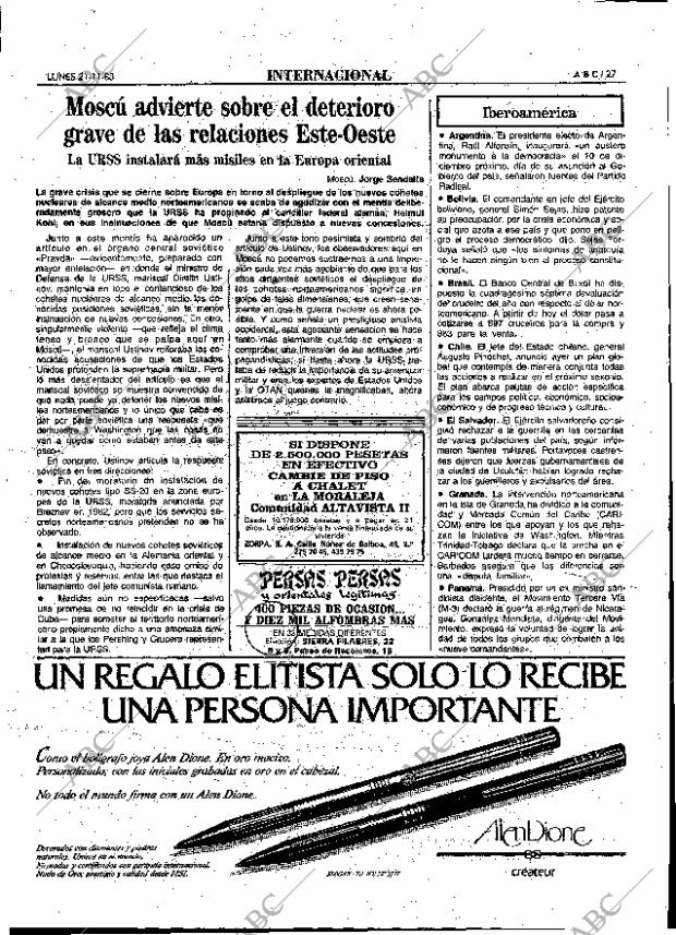 ABC MADRID 21-11-1983 página 27