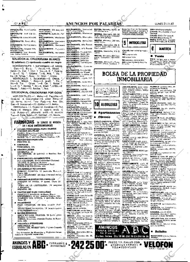 ABC MADRID 21-11-1983 página 72