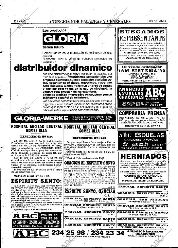 ABC MADRID 21-11-1983 página 82