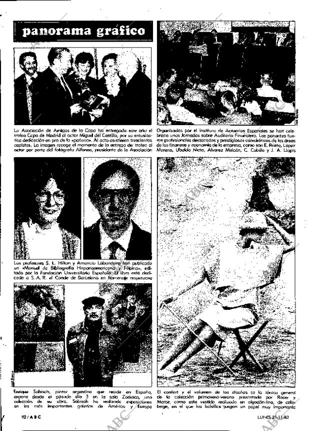 ABC MADRID 21-11-1983 página 92