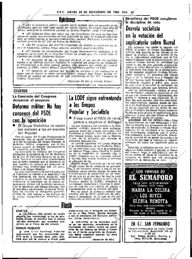 ABC SEVILLA 24-11-1983 página 23