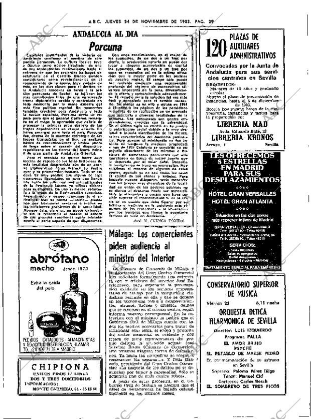 ABC SEVILLA 24-11-1983 página 29