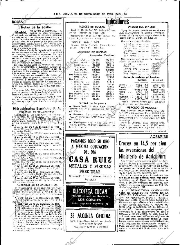ABC SEVILLA 24-11-1983 página 34