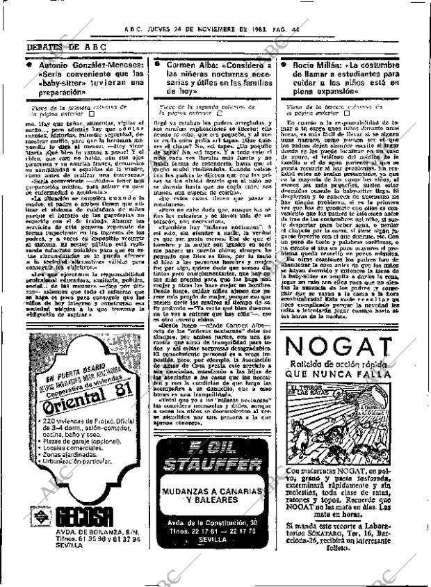 ABC SEVILLA 24-11-1983 página 44