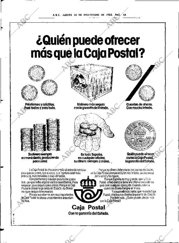 ABC SEVILLA 24-11-1983 página 58