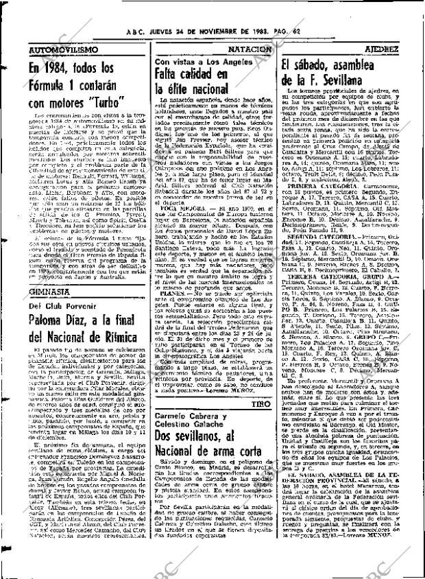 ABC SEVILLA 24-11-1983 página 62