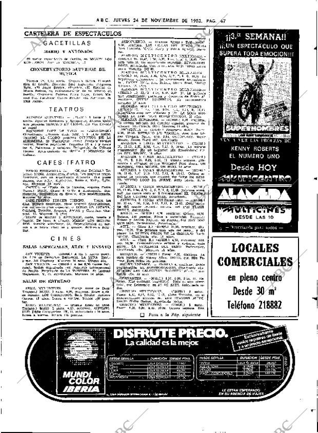 ABC SEVILLA 24-11-1983 página 67