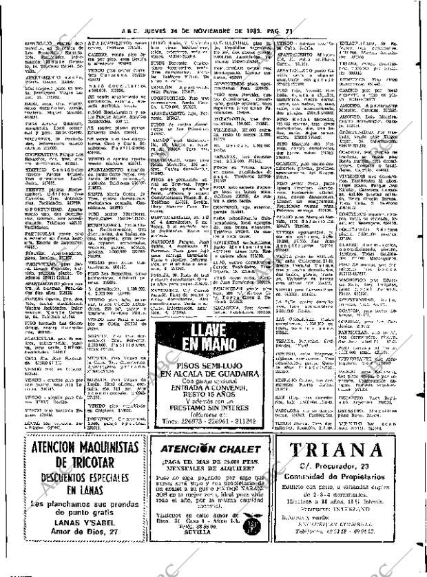 ABC SEVILLA 24-11-1983 página 71