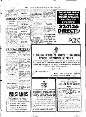 ABC SEVILLA 24-11-1983 página 74