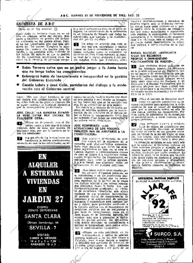 ABC SEVILLA 25-11-1983 página 22