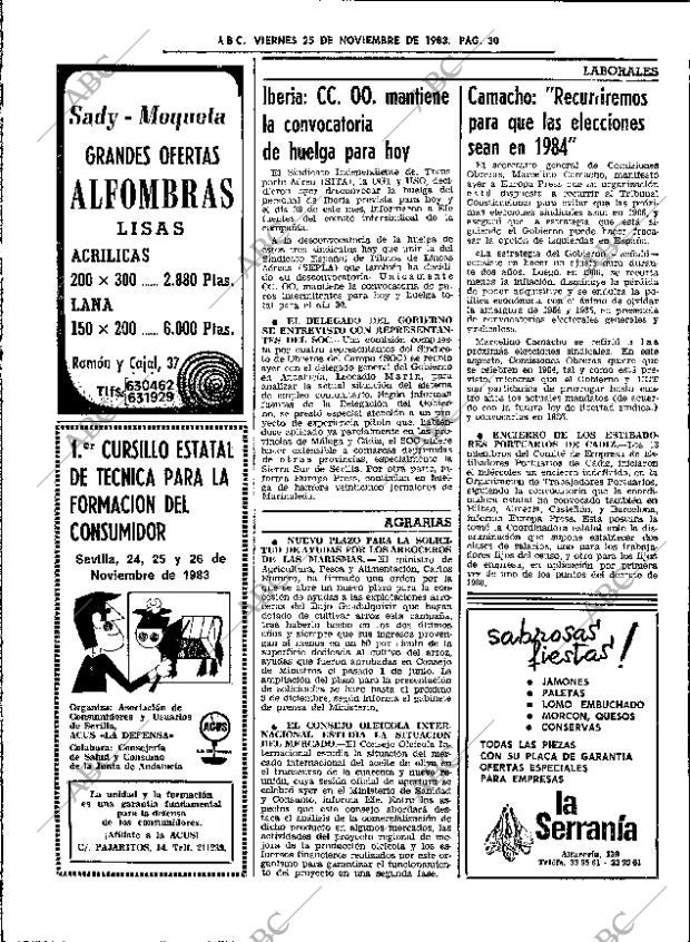 ABC SEVILLA 25-11-1983 página 30