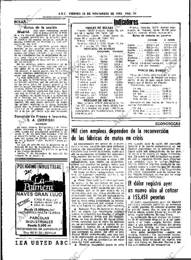 ABC SEVILLA 25-11-1983 página 34