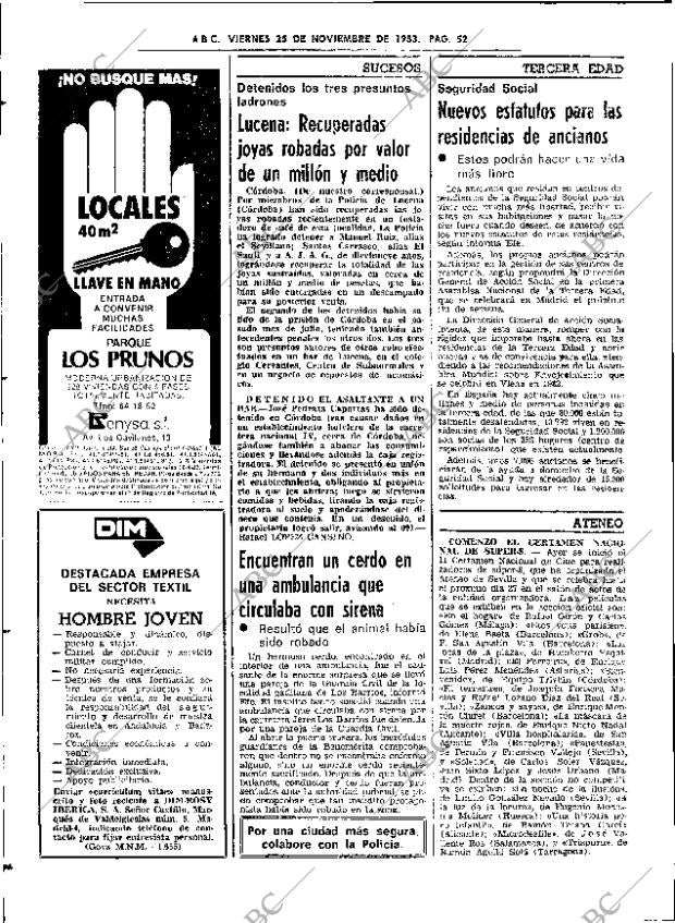 ABC SEVILLA 25-11-1983 página 52