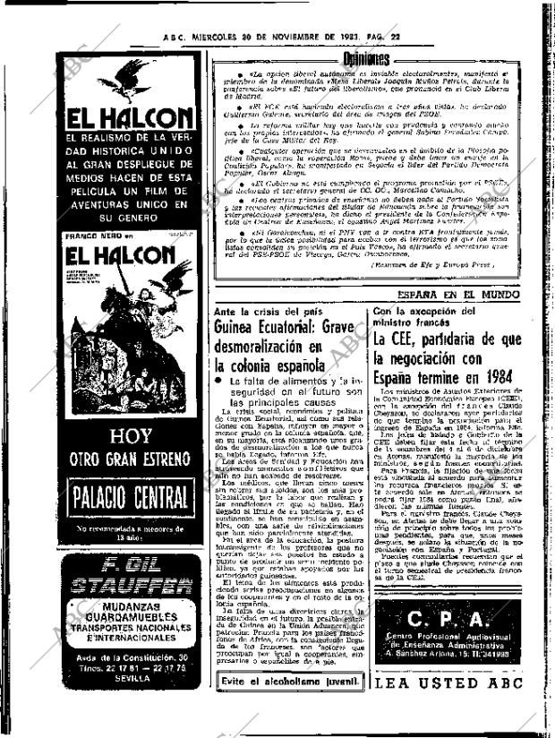 ABC SEVILLA 30-11-1983 página 22