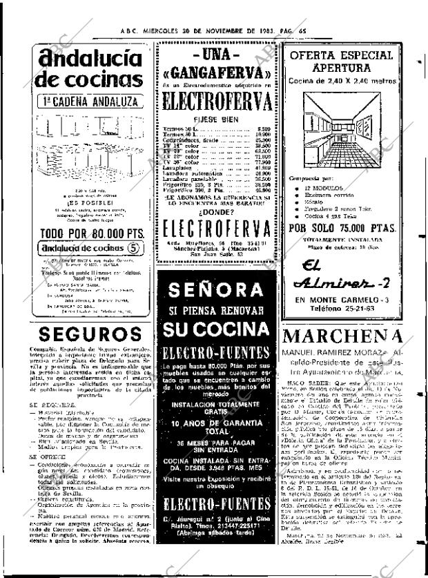 ABC SEVILLA 30-11-1983 página 65