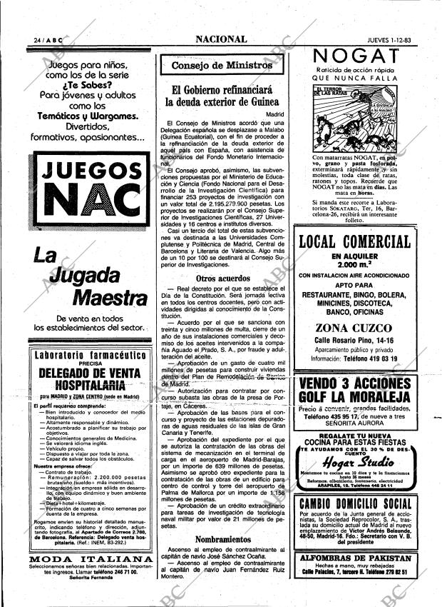 ABC MADRID 01-12-1983 página 24