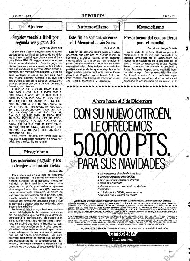 ABC MADRID 01-12-1983 página 77