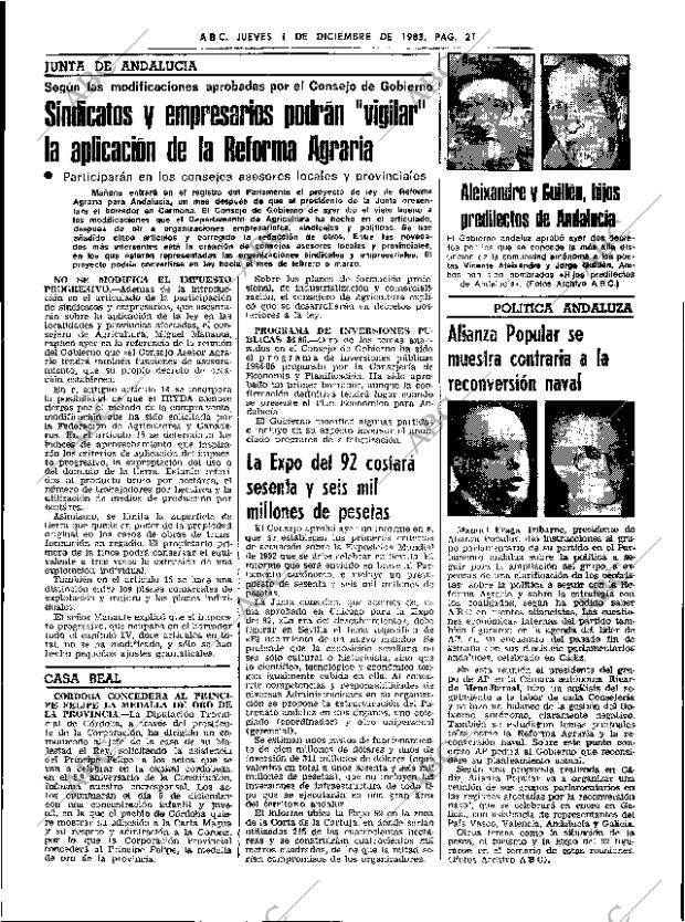 ABC SEVILLA 01-12-1983 página 21