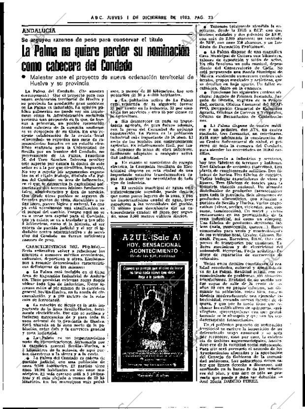 ABC SEVILLA 01-12-1983 página 23