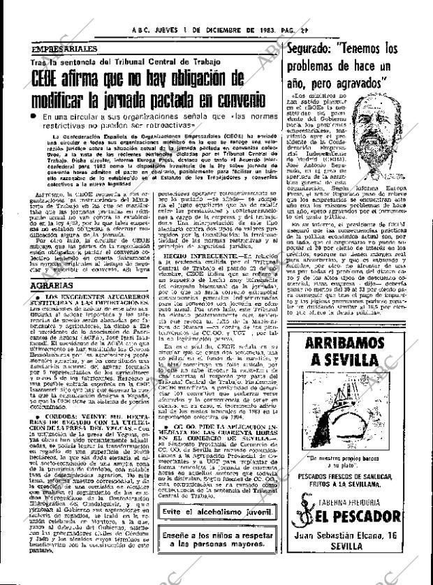 ABC SEVILLA 01-12-1983 página 29