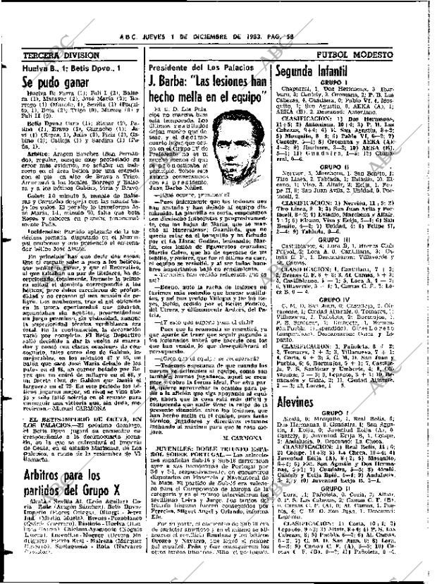 ABC SEVILLA 01-12-1983 página 58