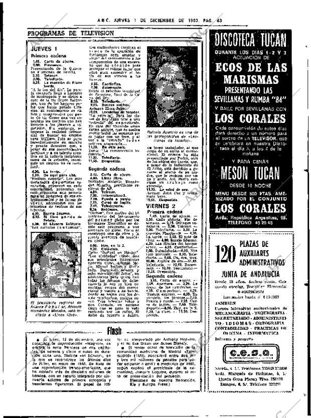 ABC SEVILLA 01-12-1983 página 63