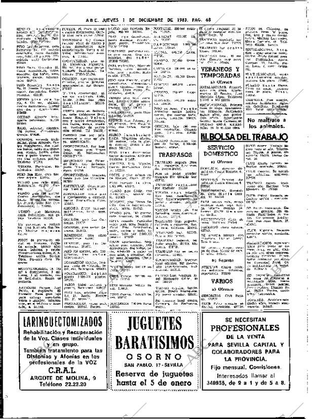 ABC SEVILLA 01-12-1983 página 68