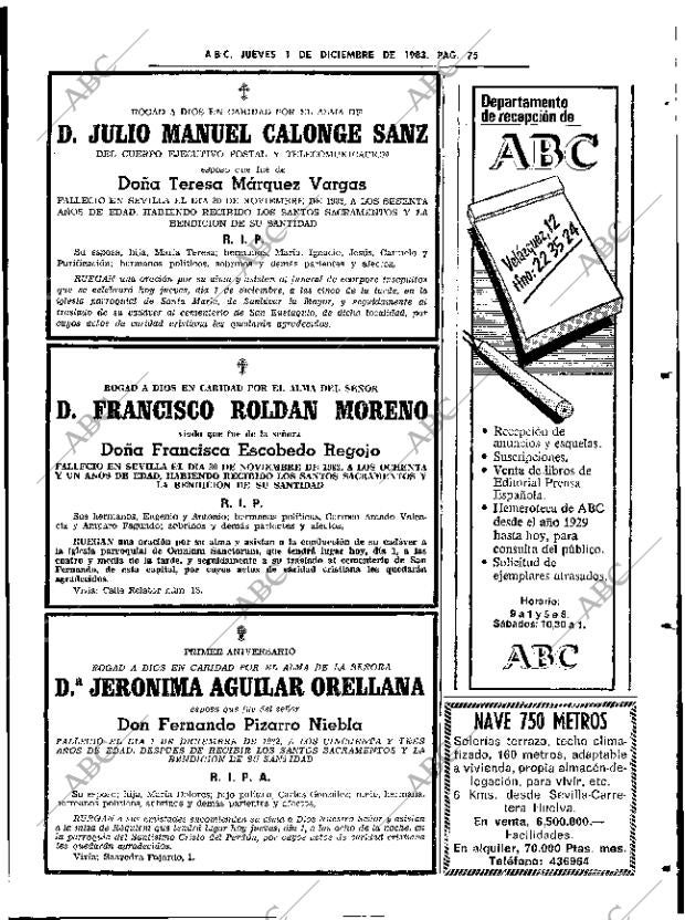 ABC SEVILLA 01-12-1983 página 75