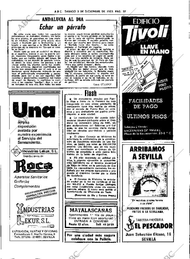 ABC SEVILLA 03-12-1983 página 27