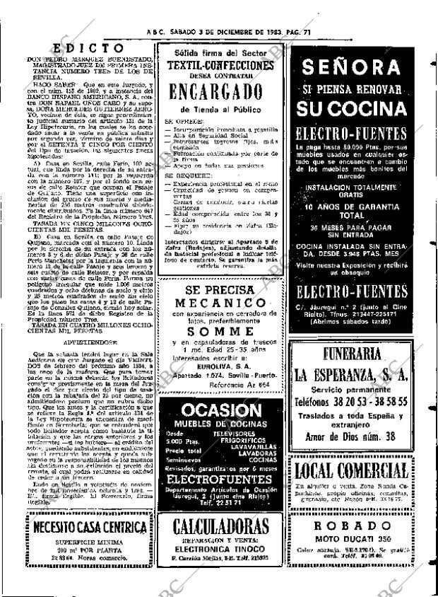 ABC SEVILLA 03-12-1983 página 71