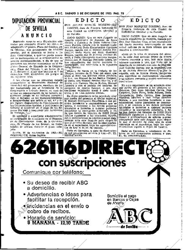 ABC SEVILLA 03-12-1983 página 72