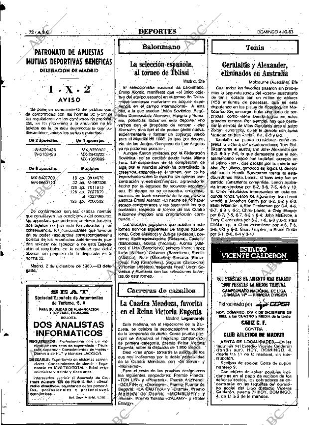 ABC MADRID 04-12-1983 página 72