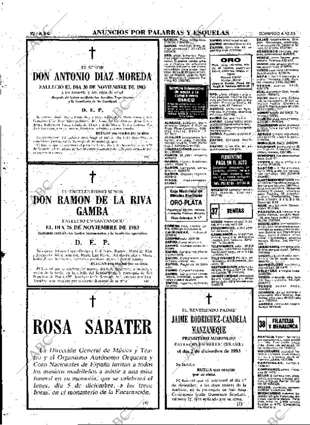 ABC MADRID 04-12-1983 página 92