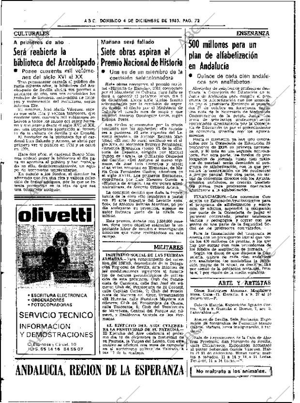 ABC SEVILLA 04-12-1983 página 72