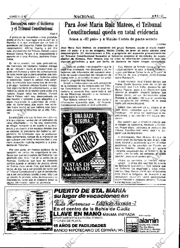 ABC MADRID 05-12-1983 página 21