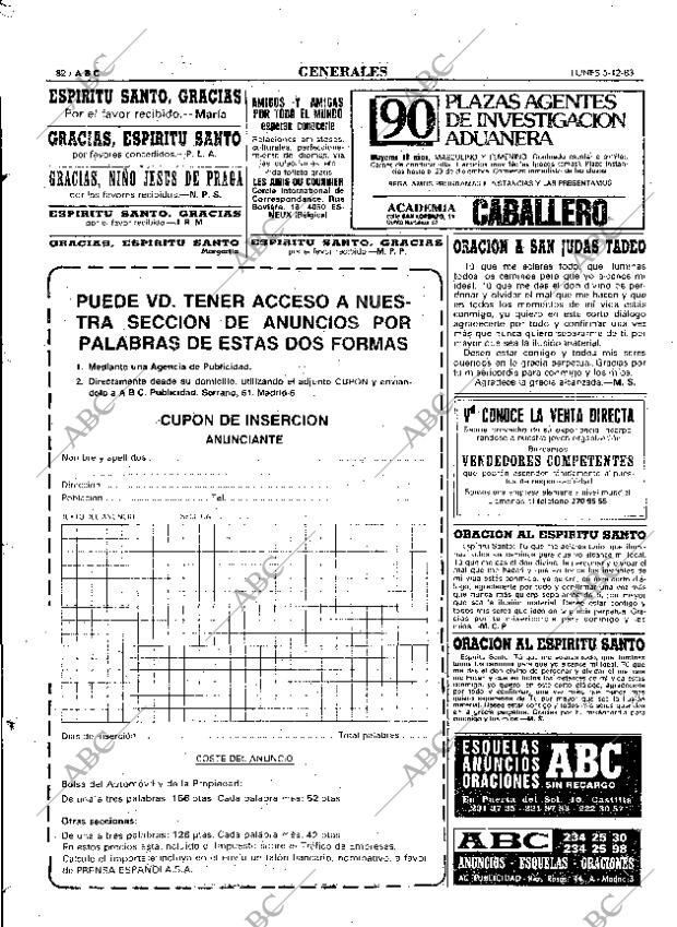 ABC MADRID 05-12-1983 página 82