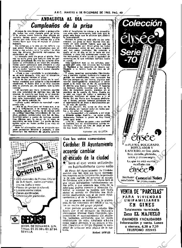 ABC SEVILLA 06-12-1983 página 43