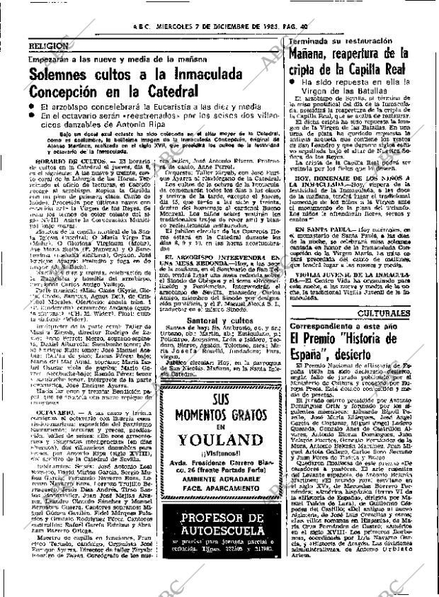 ABC SEVILLA 07-12-1983 página 40