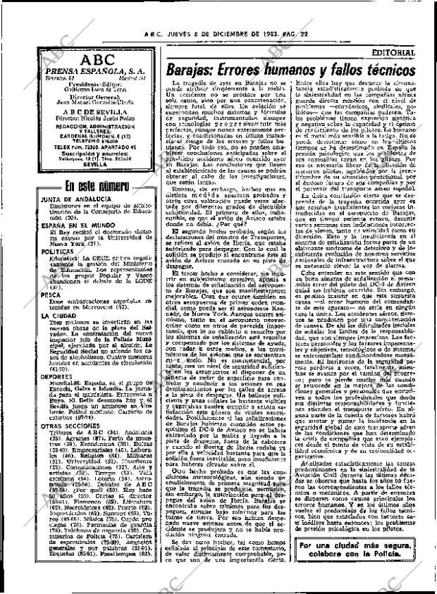 ABC SEVILLA 08-12-1983 página 22