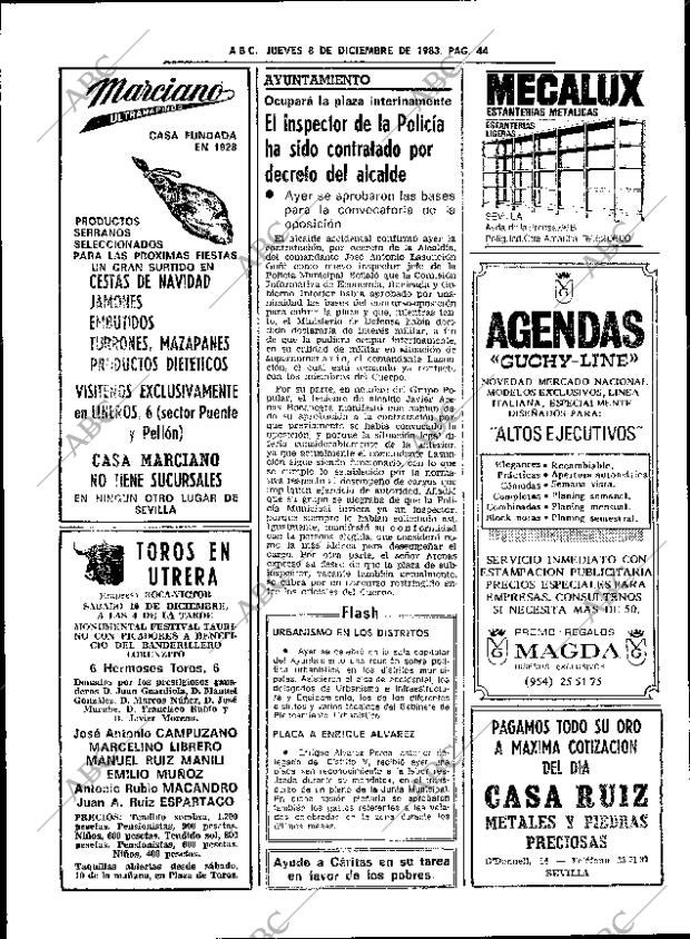 ABC SEVILLA 08-12-1983 página 44