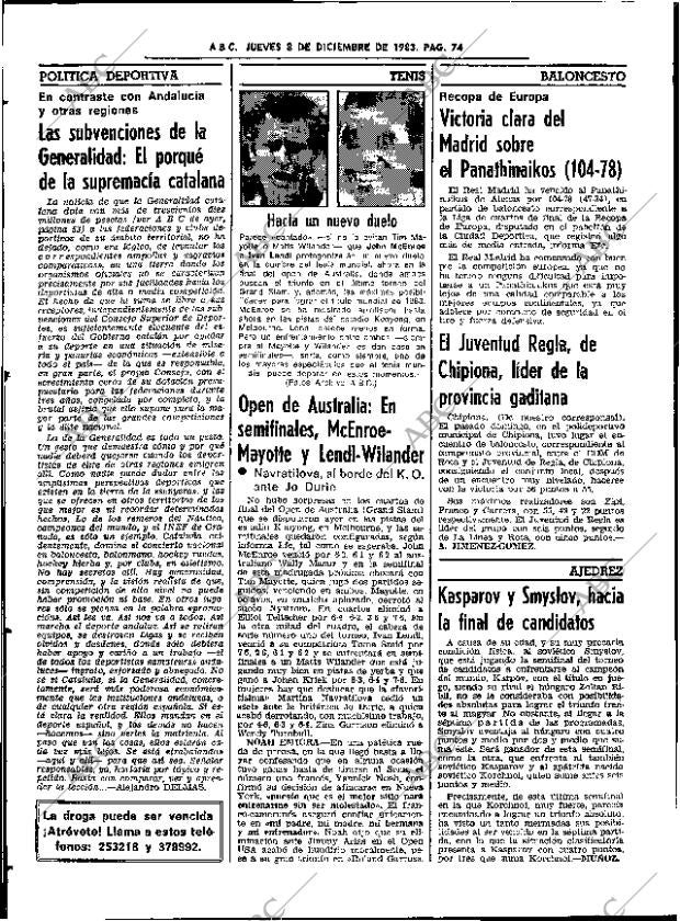 ABC SEVILLA 08-12-1983 página 74