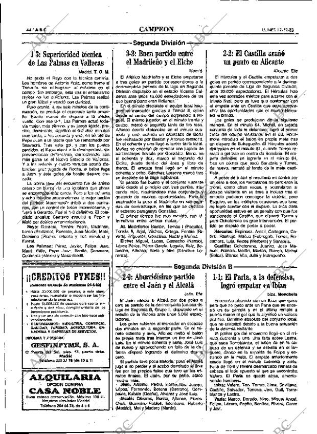 ABC MADRID 12-12-1983 página 44