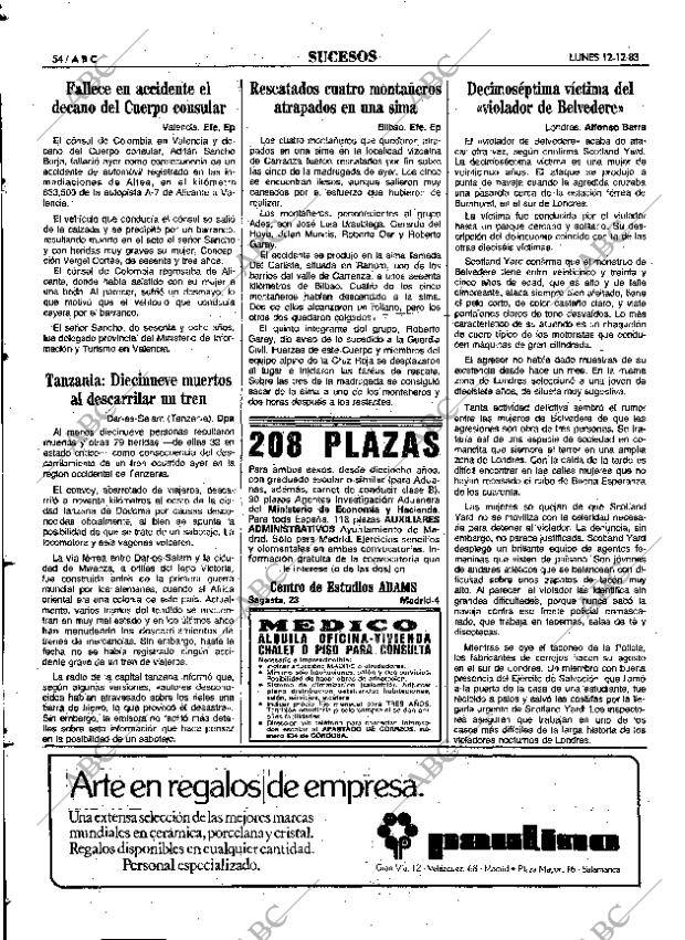 ABC MADRID 12-12-1983 página 54