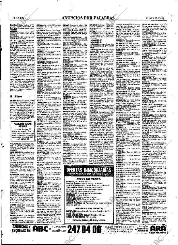 ABC MADRID 12-12-1983 página 74